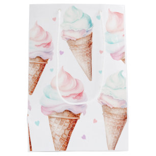 Bolsa De Regalo Mediana Fiesta de cumpleaños de helados
