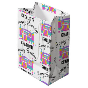 Bolsa De Regalo Mediana Fiesta de cumpleaños de las chicas del castillo de