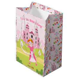 Bolsa De Regalo Mediana Fiesta de cumpleaños de niña princesa real