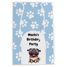 Fiesta de cumpleaños de Pug, Mascota Azul Cuto
