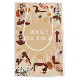 Bolsa De Regalo Mediana Fiesta de cumpleaños del yoga