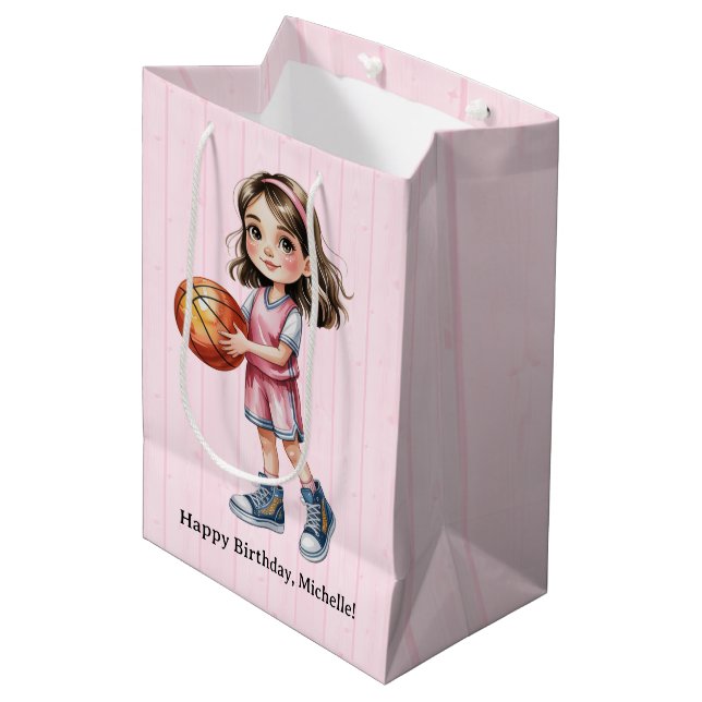 Bolsa De Regalo Mediana Fiesta de cumpleaños por Chica (Angulo Anverso)