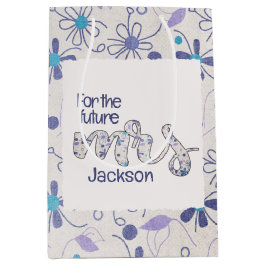 Bolsa De Regalo Mediana Fiesta de Despedida de Soltera de la Sra. Floral