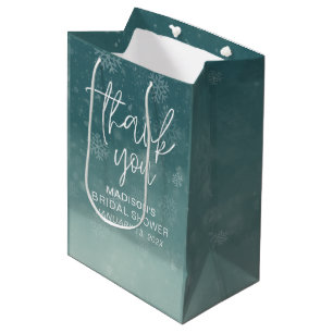 Bolsa De Regalo Mediana Fiesta de Despedida de Soltera Invierno Copos de N