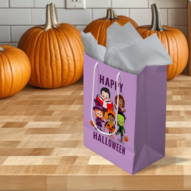 Bolsa De Regalo Mediana Fiesta de disfraces de niños de Halloween (Subido por el creador)