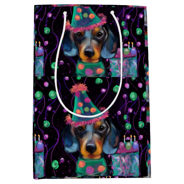 Bolsa De Regalo Mediana Fiesta de Doxies  (Anverso)