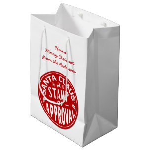Bolsa De Regalo Mediana Fiesta de encargo del navidad del sello divertido