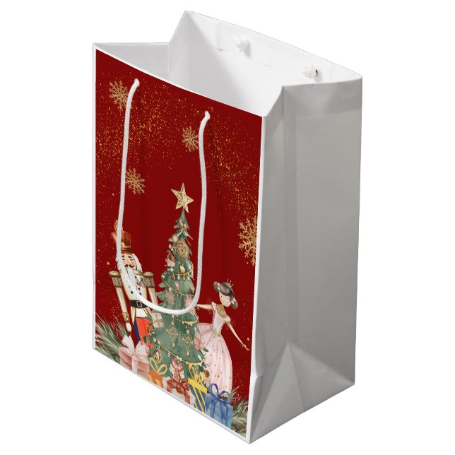 Bolsa De Regalo Mediana Fiesta de Navidades desnudos Baby Shower (Angulo Anverso)