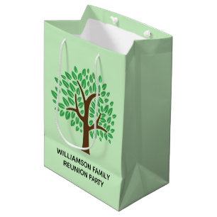 Bolsa De Regalo Mediana Fiesta de reunión familiar personalizada del árbol