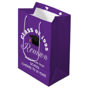 Bolsa De Regalo Mediana Fiesta personalizado de la unión de colegios morad