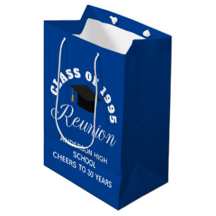 Bolsa De Regalo Mediana Fiesta personalizado de la unión escolar azul