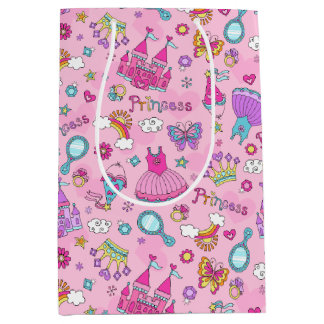 Bolsa De Regalo Mediana Fiesta Princesa Rosa