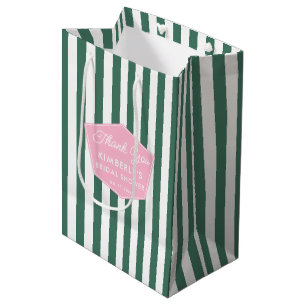 Bolsa De Regalo Mediana Fiesta Retro de Beverly Hills de los 50 en Rosa y 