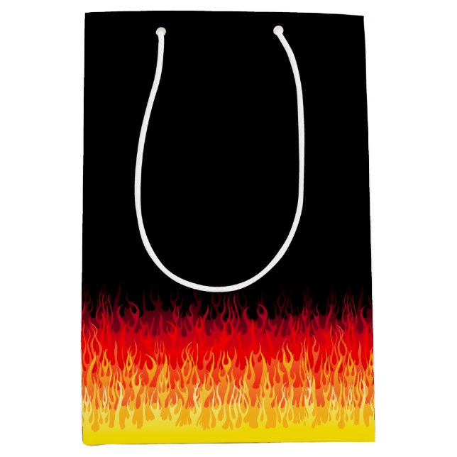 Bolsa De Regalo Mediana Flamas Red Hot Rod (Anverso)