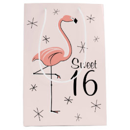 Bolsa De Regalo Mediana Flamingo Bolso de regalo "Sweet 16" rosa medio
