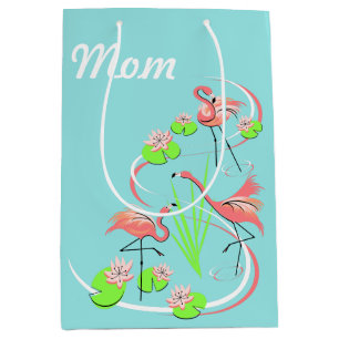 Bolsa De Regalo Mediana Flamingo Fandango Trio Mamá medio
