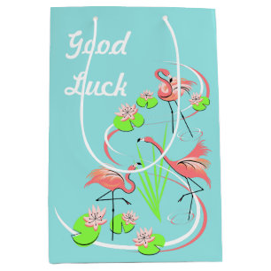 Bolsa De Regalo Mediana Flamingo Fandango Trio medio de la buena suerte