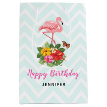 Flamingo rosado y nacimiento de un Hibiscus tropic