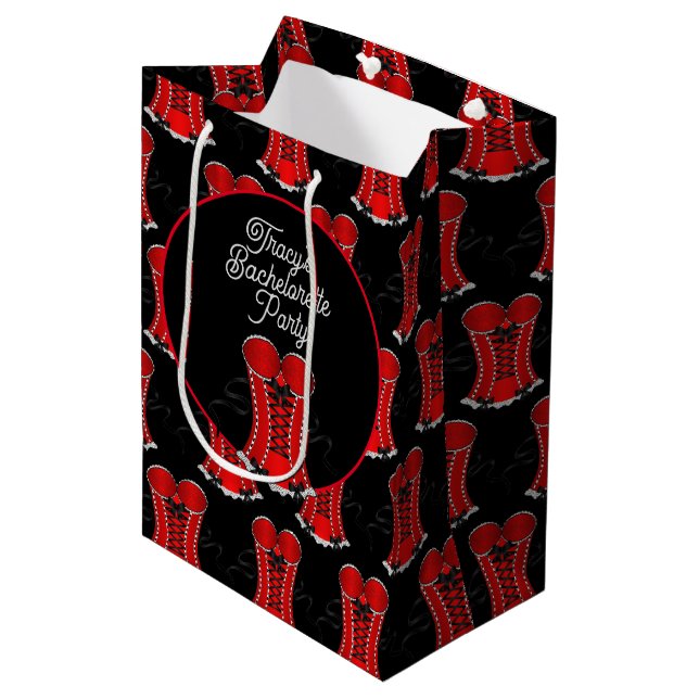 Bolsa De Regalo Mediana Flirty Red Corset (Angulo Anverso)