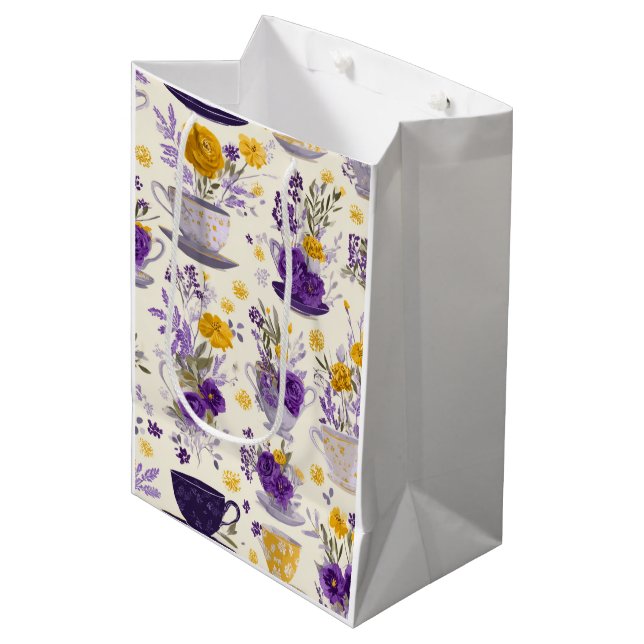 Bolsa De Regalo Mediana Flor bailando  (Angulo Anverso)