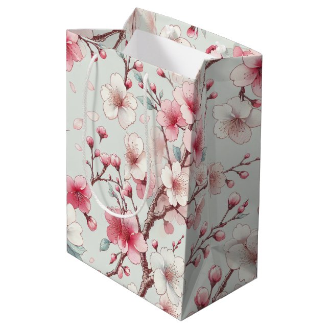Bolsa De Regalo Mediana Flor de Cerezo (Angulo reverso)