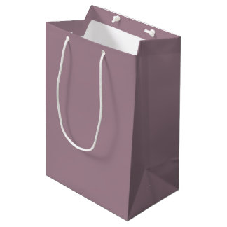 Bolsa De Regalo Mediana Flor de color malva polvorienta