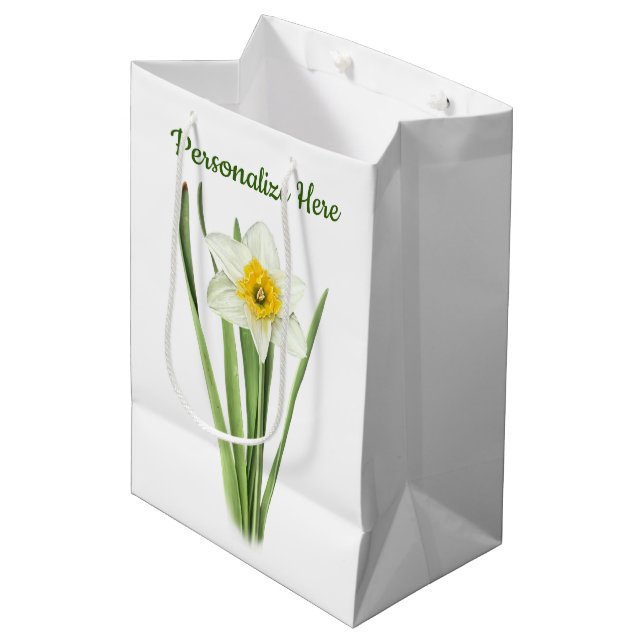 Bolsa De Regalo Mediana Flor de Daffodil (Angulo Anverso)