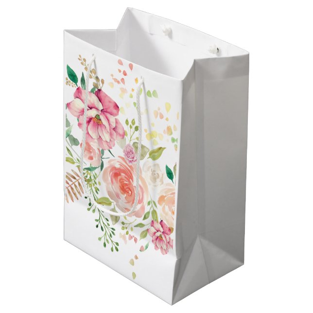 Bolsa De Regalo Mediana flor de primavera (Angulo Anverso)