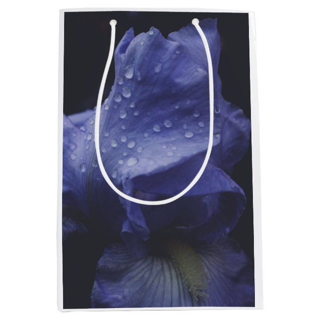 Bolsa De Regalo Mediana Flor morada Rosa (Anverso)