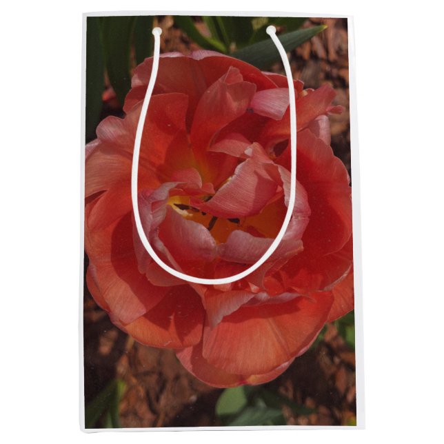 Bolsa De Regalo Mediana flor roja (Anverso)