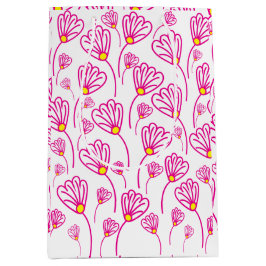 Bolsa De Regalo Mediana Flor rosa