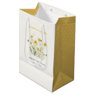 Bolsa De Regalo Mediana Flor silvestre amarilla dulce como Baby Shower neu