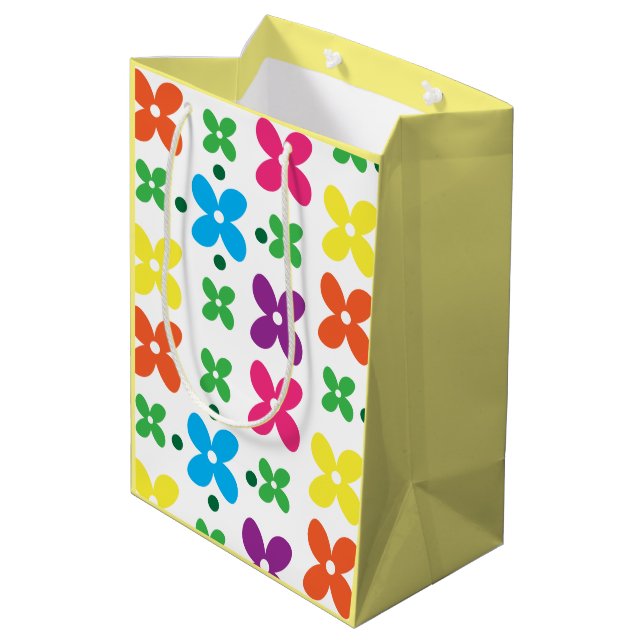 Bolsa De Regalo Mediana Floral (Angulo reverso)