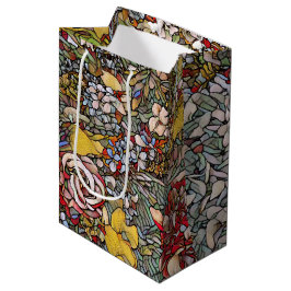 Bolsa De Regalo Mediana Floral botánica de vidrio templado