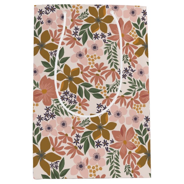 Bolsa De Regalo Mediana Floral de granja (Anverso)