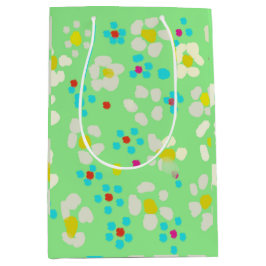 Bolsa de regalo mediana floral de margaritas paste