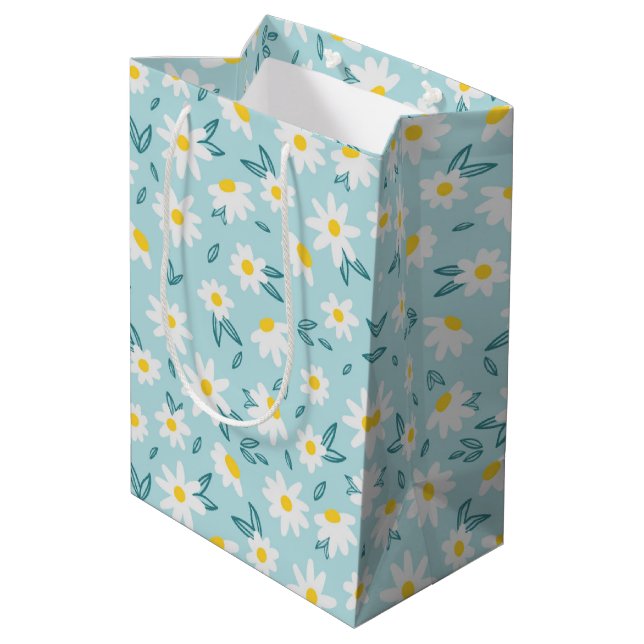 Bolsa De Regalo Mediana floral de moda (Angulo reverso)
