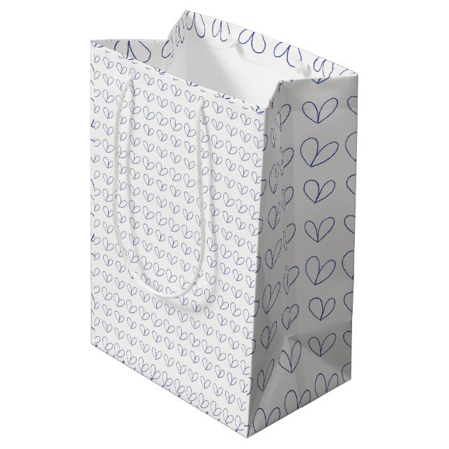 Bolsa De Regalo Mediana Floral medley outline in blue (Angulo reverso)