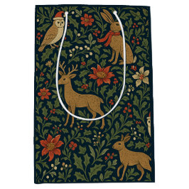 Bolsa De Regalo Mediana Floral Navidad Victoriana