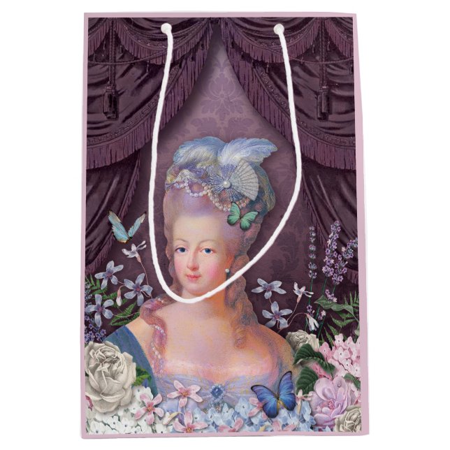 Bolsa De Regalo Mediana Floral púrpura de Marie Antonieta (Anverso)