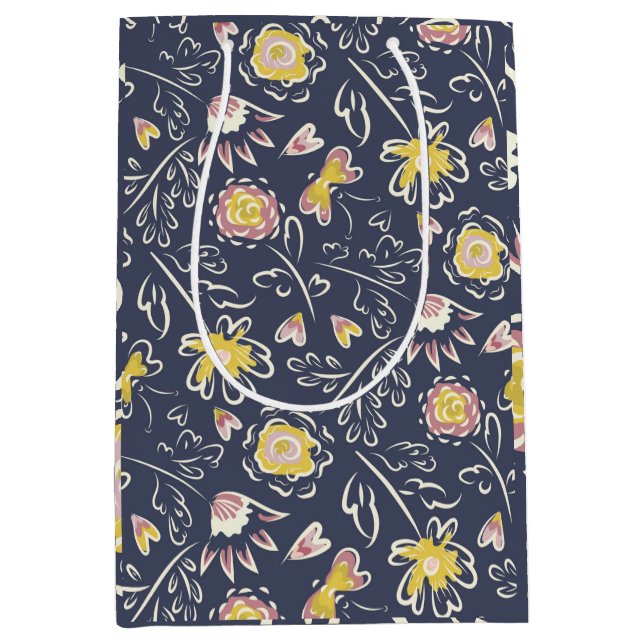 Bolsa De Regalo Mediana Floral Whirlwind (Anverso)