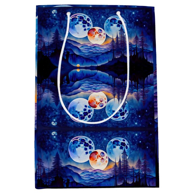 Bolsa De Regalo Mediana Floral Wrapping Paper (Anverso)