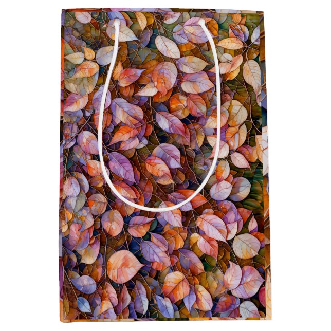 Bolsa De Regalo Mediana Floral Wrapping Paper (Anverso)