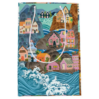 Bolsa De Regalo Mediana Floral Wrapping Paper Medium Gift Bag