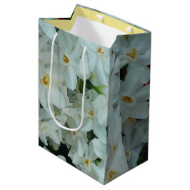 Bolsa De Regalo Mediana Flores blancas de arcissus paperblancas