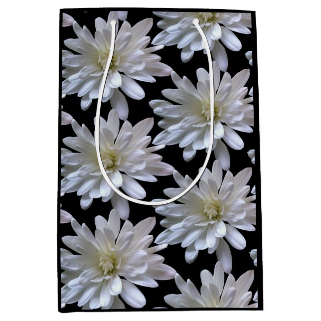 Bolsa De Regalo Mediana Flores blancas de margarita blanca (Anverso)