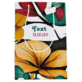 Bolsa De Regalo Mediana Flores brillantes