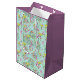 Bolsa De Regalo Mediana Flores clásicas Retro Meadow