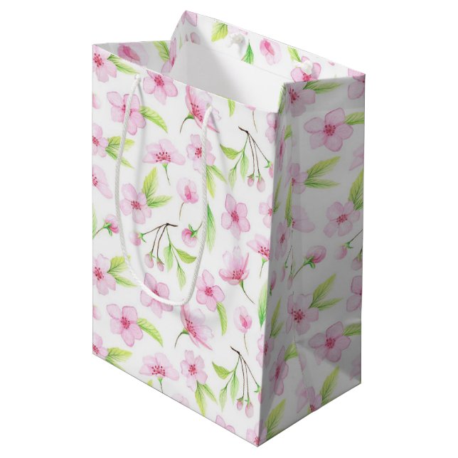 Bolsa De Regalo Mediana Flores de cerezo (Angulo Anverso)