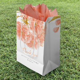 Bolsa De Regalo Mediana Flores de flores de primavera de pimienta boda gra
